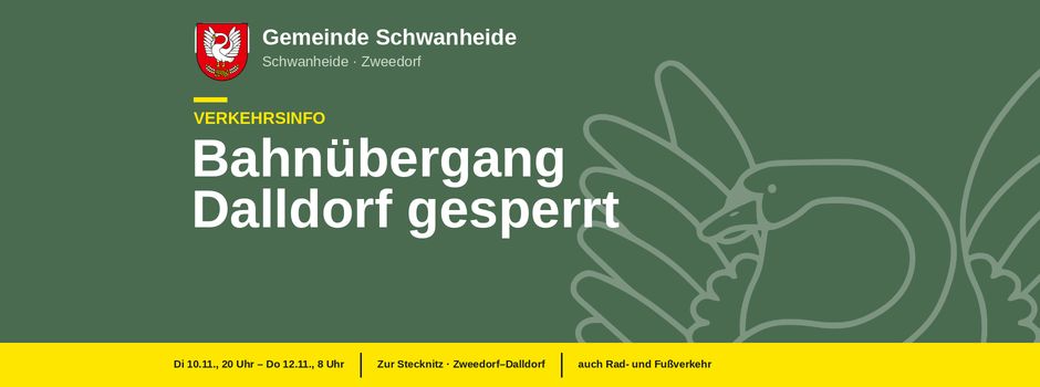 Bahnübergang Dalldorf gesperrt