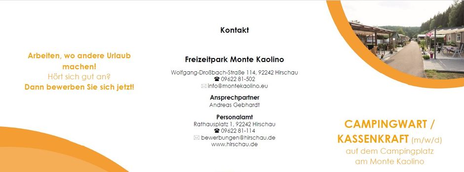 Campingwart/Kassenkraft (m/w/d)