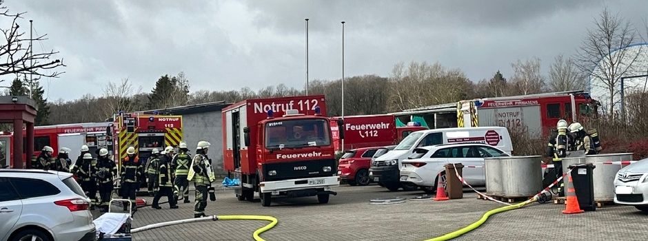 Industriebrand in Gersbach erfordert aufwendige Löscharbeiten