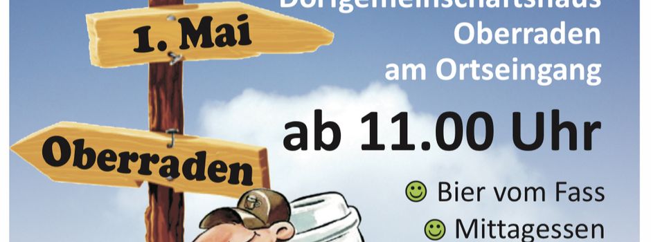 1.Mai Wandertreff Oberraden ab 11 Uhr am DGH