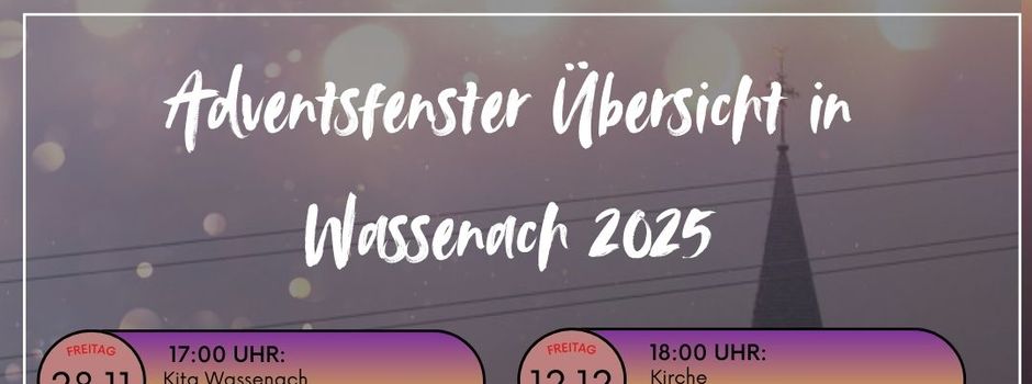 Adventsfenster in Wassenach