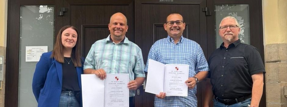 Zwei Dienstjubiläen bei der Gemeinde Wehretal