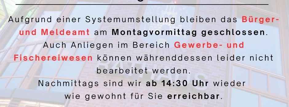 📢 Hinweis zur Erreichbarkeit am 11.05.2026