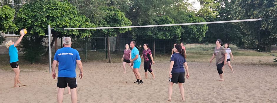 Volleyballfeld an der Grundschule einsatzbereit