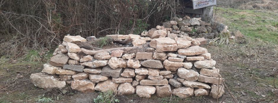 Trockensteinmauer für Eidechsen und Co