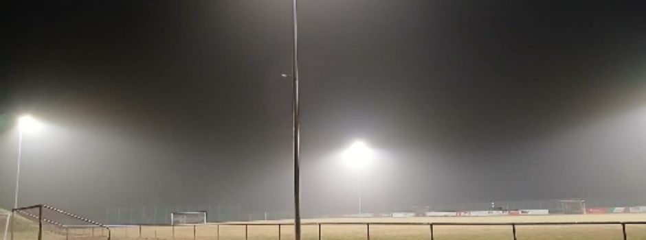 Fertigstellung der Flutlichtanlage am Sportplatz