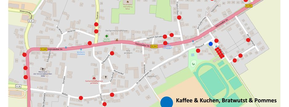 Übersichtskarte zum Dorfflohmarkt 2026