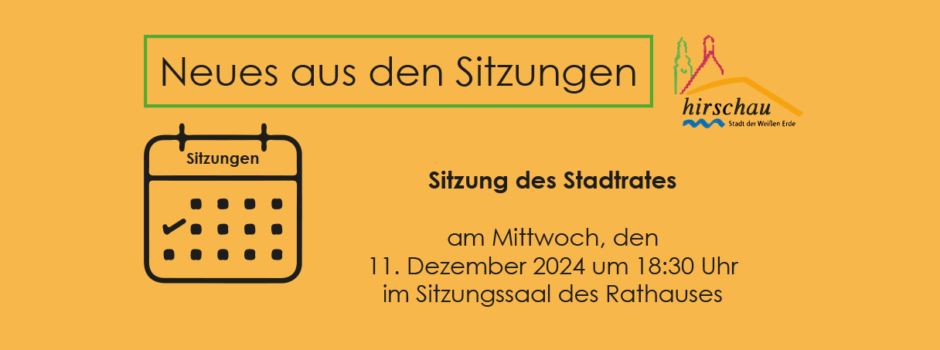 Sitzung des Stadtrates am 11. Dezember