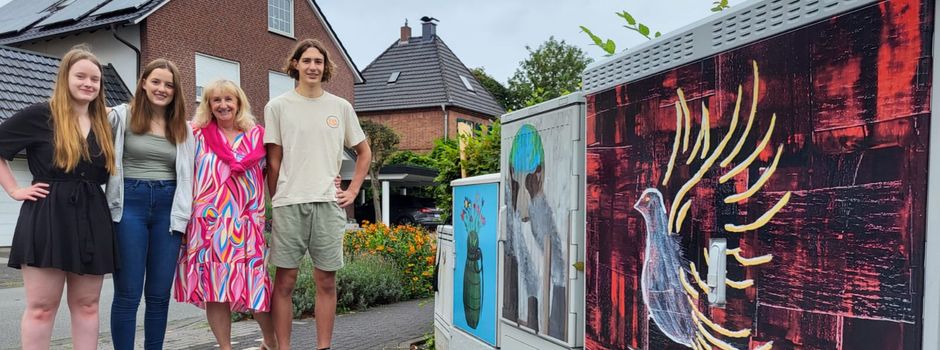 Schöne Kästen: Jugendliche malen zu Umwelt und Frieden