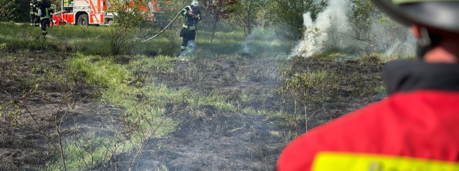 Brand in Wiesbaden: Feuer nahe Bahnhof Mainz-Kastel