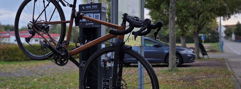 Neue Fahrradreparaturstelle in Betrieb