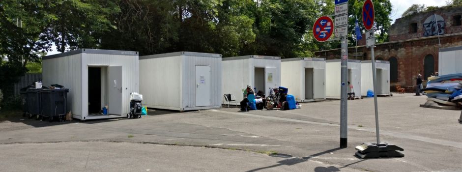 Schlaf-Container für Obdachlose: Demo gegen Schließung am Fort Hauptstein