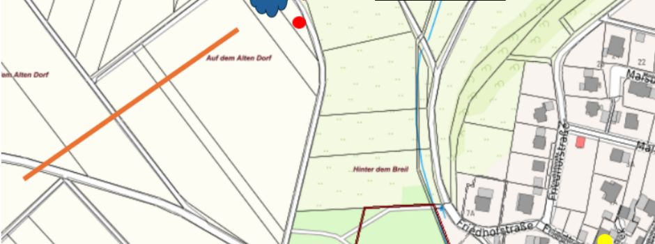 Maßnahmen im Bereich des Regenrückhaltebeckens erforderlich