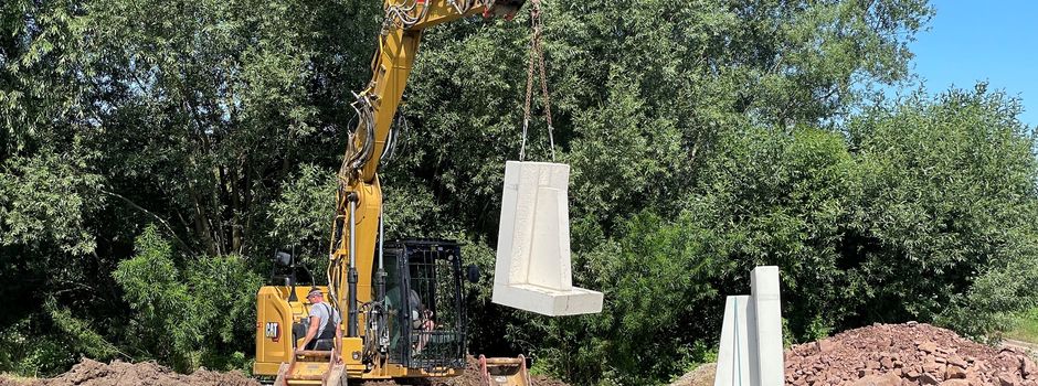 Baumaßnahme: Wasserentnahme aus der Calde zur Erhaltung des Feuchtbiotops an der ehemaligen K 47