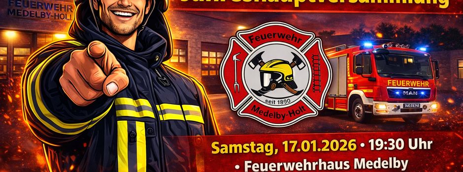 Einladung zur Jahreshauptversammlung der Feuerwehr Medelby-Holt