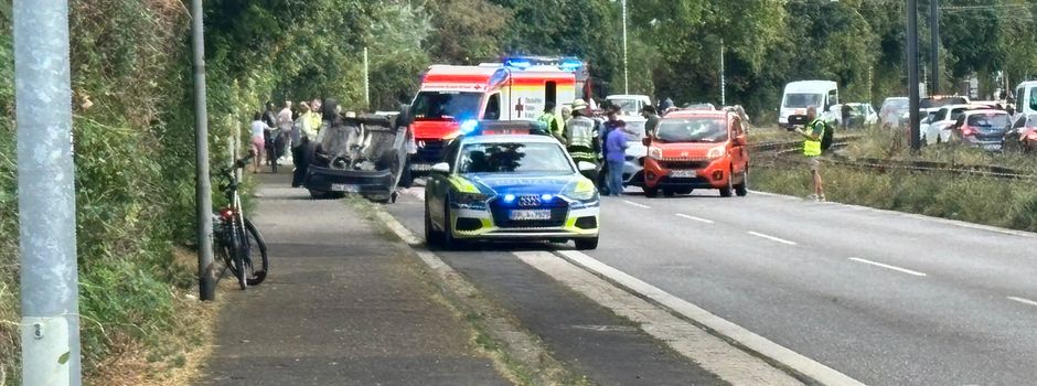 Großeinsatz in Mainz: Verkehrsunfall in der Oberstadt