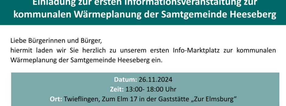 Einladung zur Informationsveranstaltung