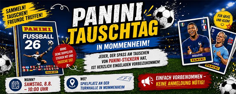 Sammeln, Tauschen, Freunde treffen: Großer Panini-Tauschtag in Mommenheim