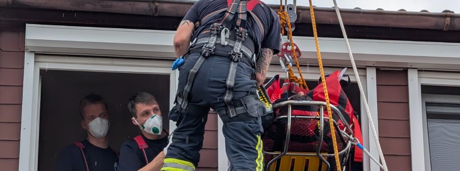 Spektakuläre Rettung in Wiesbaden-Medenbach