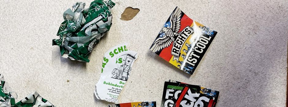 Aufkleber in der Innenstadt