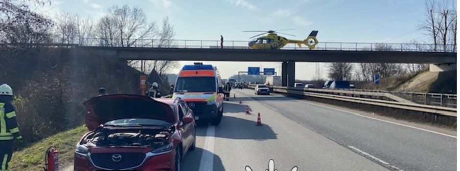 Schwerer Verkehrsunfall auf A61: Rettungshubschrauber angefordert