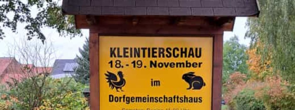 18.-19.11. Kleintierschau im DGH - kommt vorbei