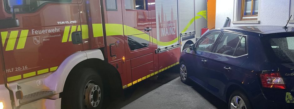 Brand in Mainz: Falschparker behindern Feuerwehr