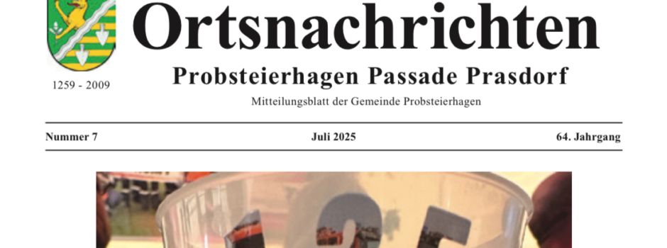 Ortsnachrichten Juli 2025