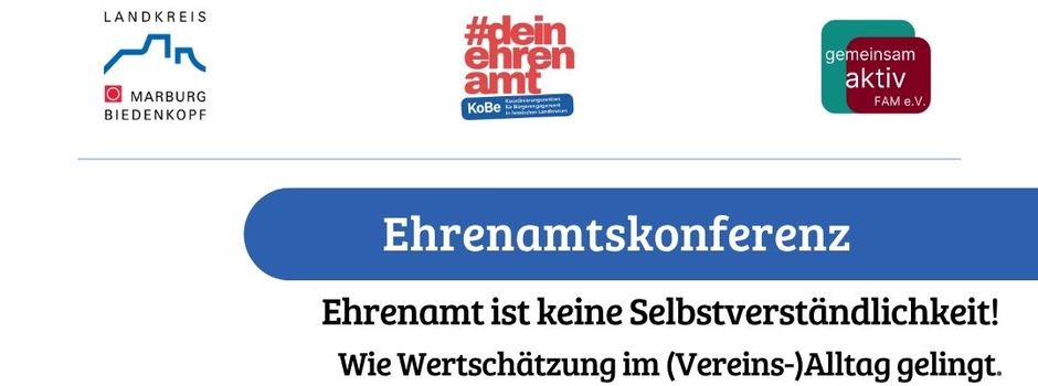 Ehrenamtskonferenz zum Thema: „Ehrenamt ist keine Selbstverständlichkeit!" 