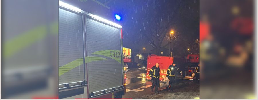 Überflutung im Mainzer Heiligkreuzviertel: Feuerwehr im Großeinsatz