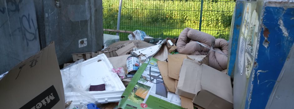 Containerstellplätze sauber halten