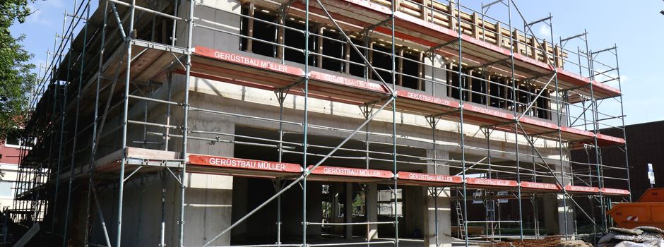 Baustelle an Mondorfer OGS: Mensa nimmt Gestalt an