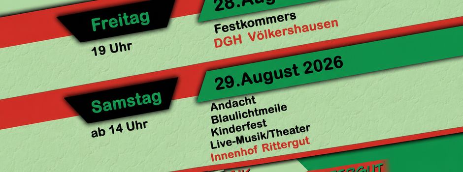 Dieses Wochenende gehört Völkershausen - und Euch!