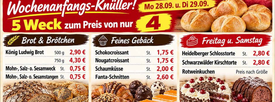 Wochenangebot Bäckerei Deubel