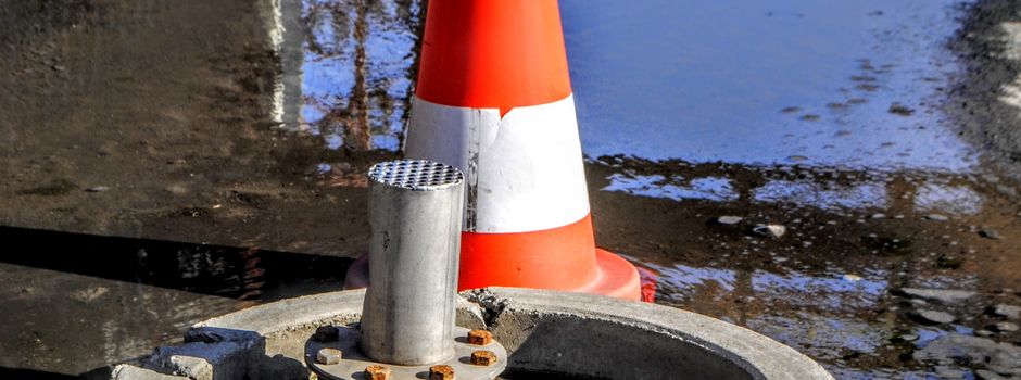 Rohrbruch in der Mittleren Straße