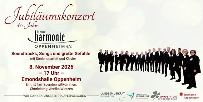 Jubiläumskonzert: 40 Jahre „Kleine Harmonie Oppenheim e.V.“