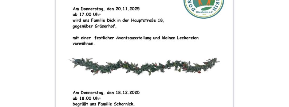 Einladung zu den Adventshöfen