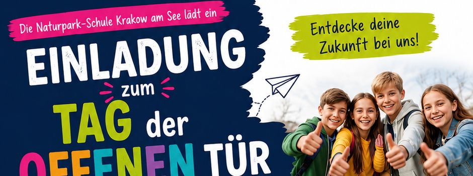 Einladung zum Tag der offenen Tür an der Naturpark-Schule Krakow am See