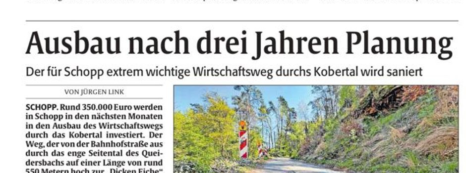 Ausbau nach drei Jahren Planung