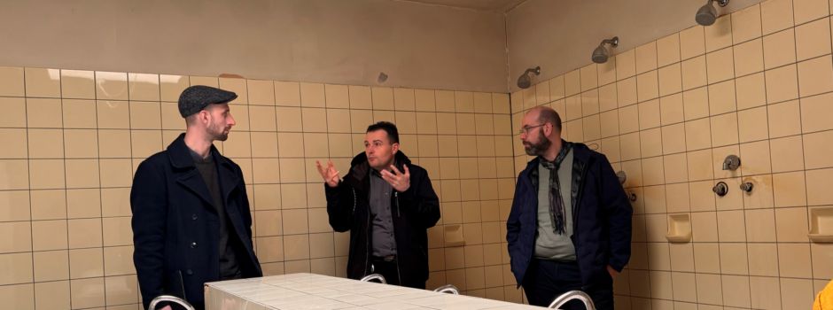 Sanierungsarbeiten in der Sport - und Kulturhalle in Rehlingen