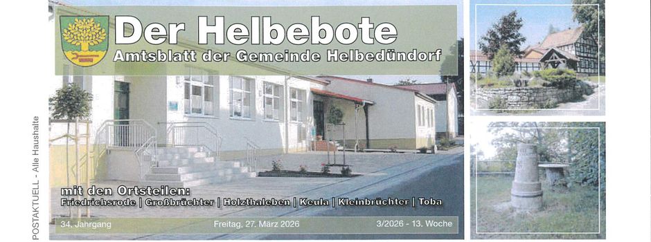 Amtsblatt 3-2026 vom 27.03.2026 ist online 