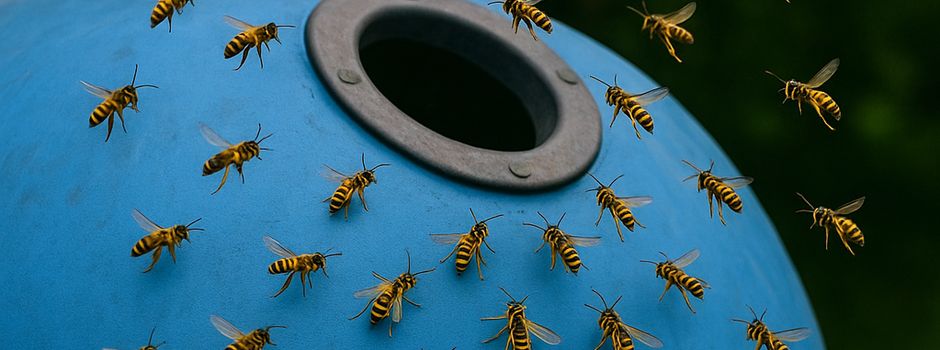 Vermehrtes Aufkommen von Wespen und Bienen