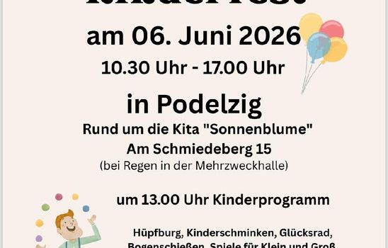 Kindertag in Podelzig: Spaß für alle Kinder am 6. Juni