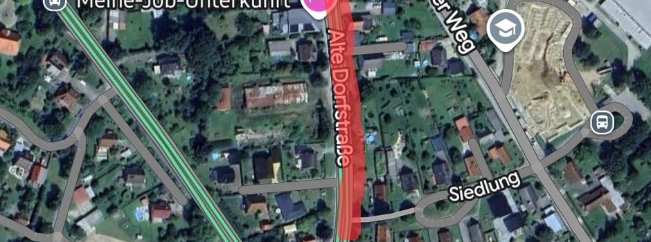 Straßensperrung, auch für Anlieger 