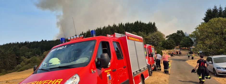 Waldbrand bei Arft und Langscheid