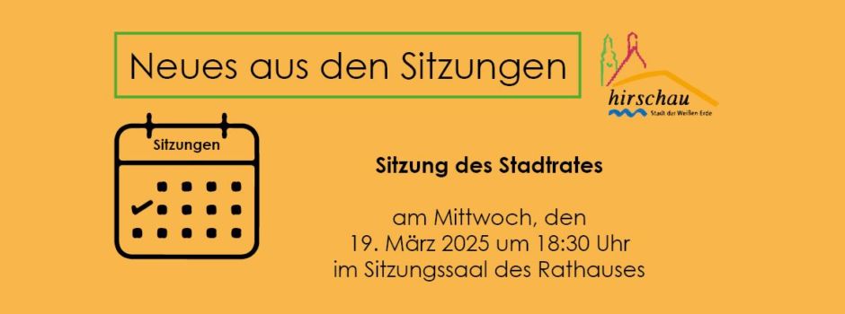 Sitzung des Stadtrats am 19. März 2025