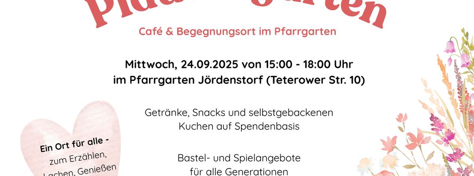 Plaudergarten – zum letzten Mal in diesem Jahr! 🌿✨