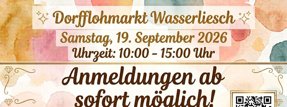 Anmeldung zum Dorfflohmarkt ist online