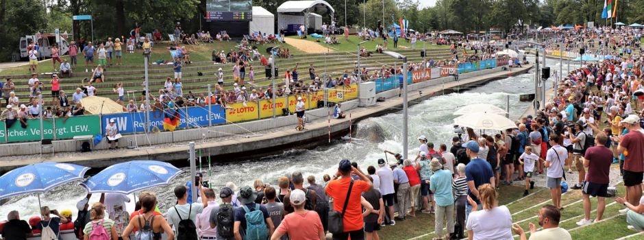 Wasseraction auf dem Eiskanal: ICF Kanuslalom Weltcup 2023 in Augsburg