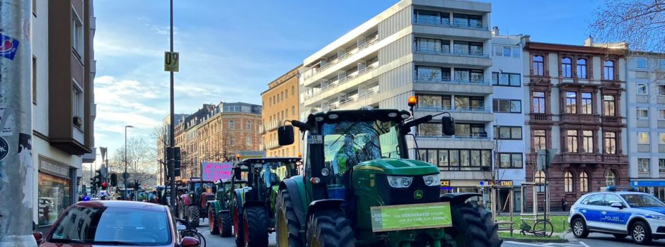 Bauerndemo: Hundert Traktoren in Mainzer Innenstadt unterwegs